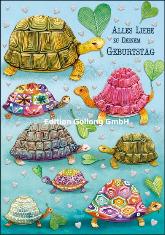 Klappkarte Geburtstag, Schildkrten